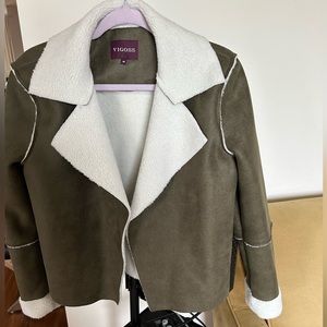 Suede moto jacket